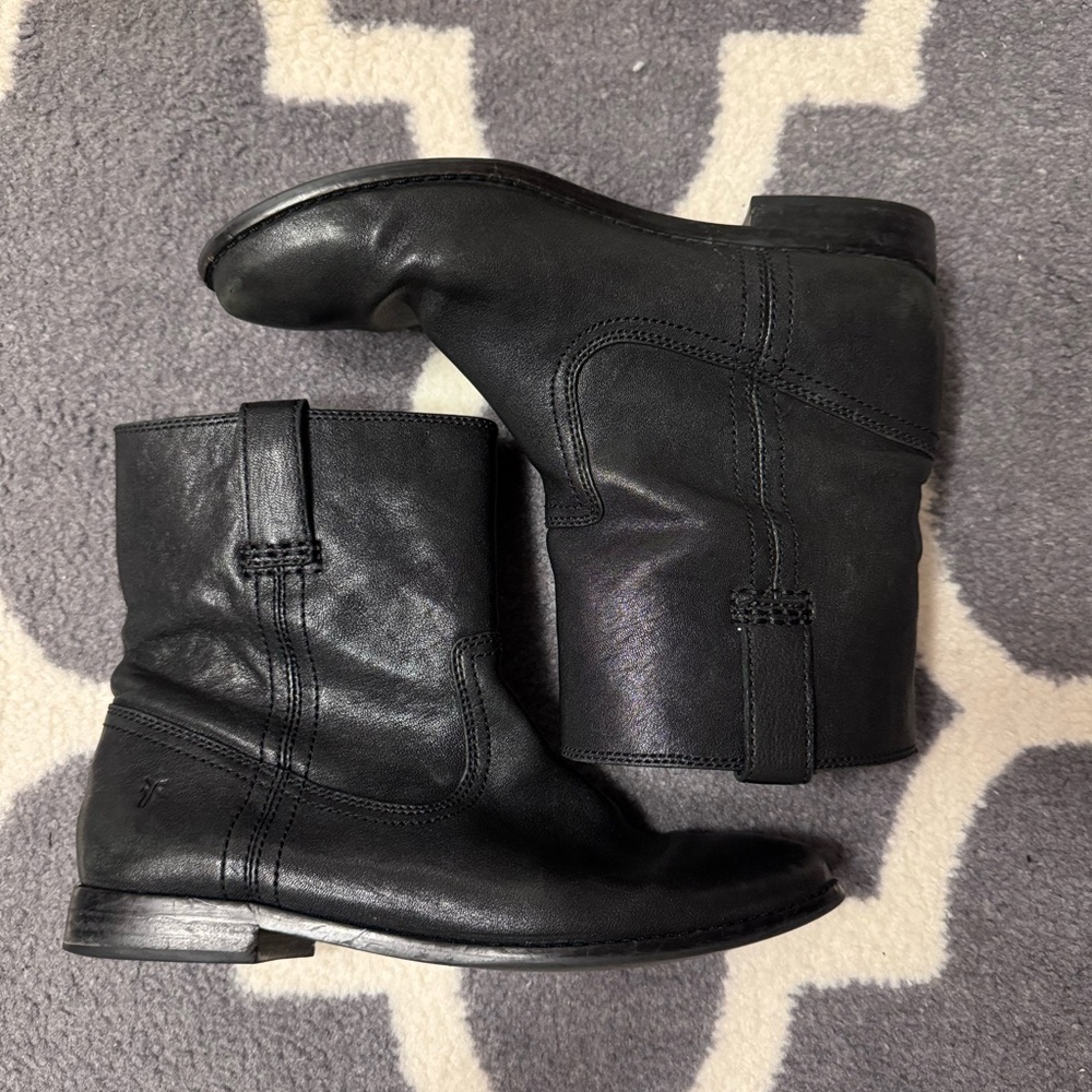 Frye Black Leather Boots